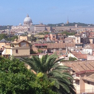 view from villa borghese