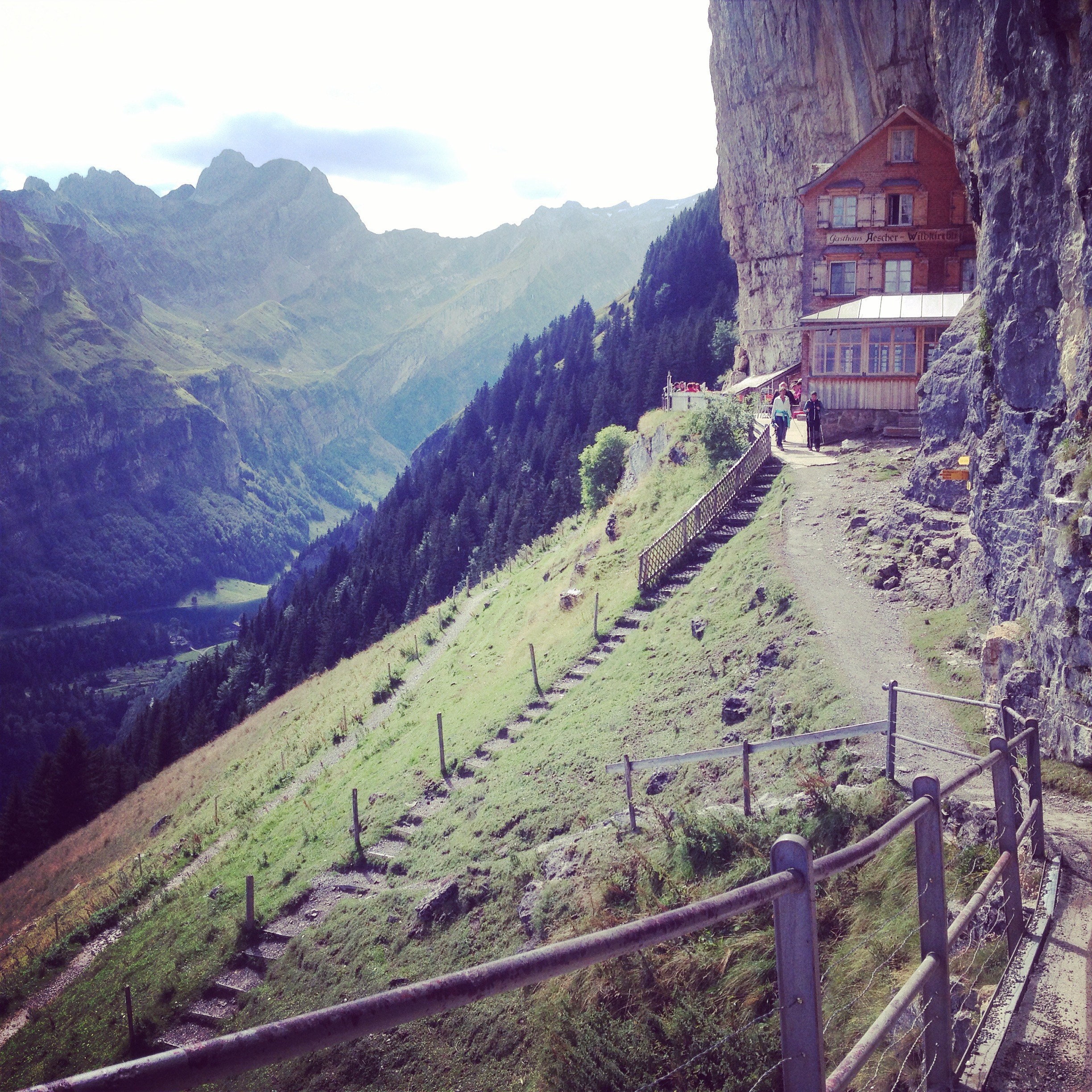 Aescher: a cliffside hotel in the Swiss Alps