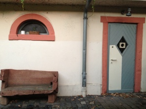 Tiny bench, tiny window, tiny door... -Dieburg