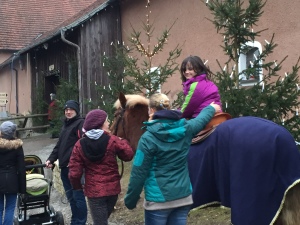 medieval weihnachtsmarkt castle schonseerland horse