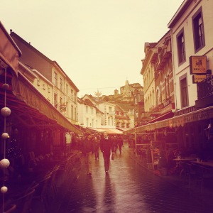 The whole town was filled with rows of restaurants; charming even in the rain.
