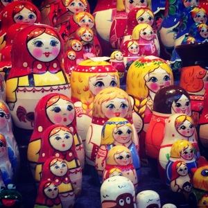 russian dolls, colorful, weihnachtsmarkt