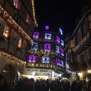 During the Christmas Markets, the town is decked out in lights