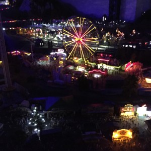miniature amusement park carnival, model trains