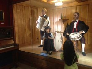 Walking around in the Schwarzwaldmuseum in Triberg is more than just a large collection of cuckoo clocks and furniture carved by the famed Black Forest craftsmen, but it's also fun for the little ones, who can put money in many of the mechanical instruments to watch them play. 